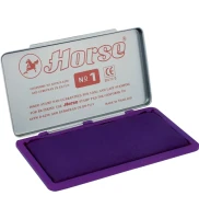 Poduszka do stempli nr 1 (105x74 mm), tusz fioletowy, Horse