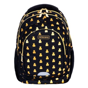 Plecak trzykomorowy Astrabag Golden Teddy AB330