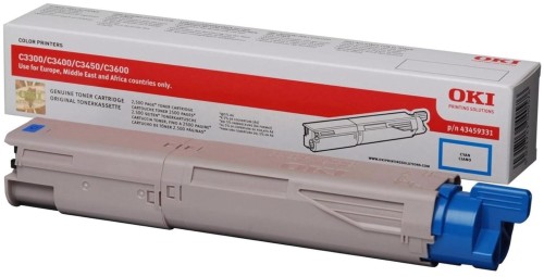 Toner  Oki C3300/3400/3450 (43459331), 2500 stron, cyan