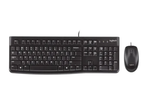 Zestaw klawiatura + mysz Logitech MK120, przewodowa, czarna