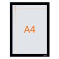 Ramka informacyjna NOBO magnetyczna samoprzylepna A-4, czarna, 2 sztuki