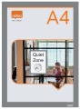 Ramka informacyjna NOBO magnetyczna samoprzylepna A-4, srebrna, 2 sztuki