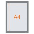 Ramka informacyjna NOBO magnetyczna samoprzylepna A-4, srebrna, 2 sztuki