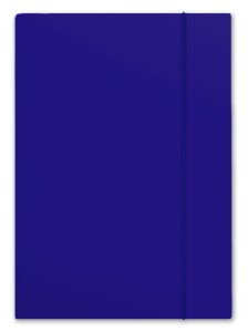 Teczka kartonowa z gumką Penmate Plus, A-4, niebieska