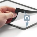 Ramka informacyjna DURAFRAME® magnetyczna, samoprzylepna, A-3, granatowa