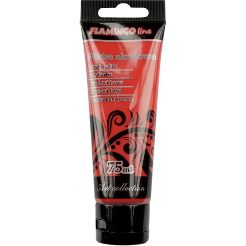 Farba akrylowa Flamingo Line czerwona 75ml
