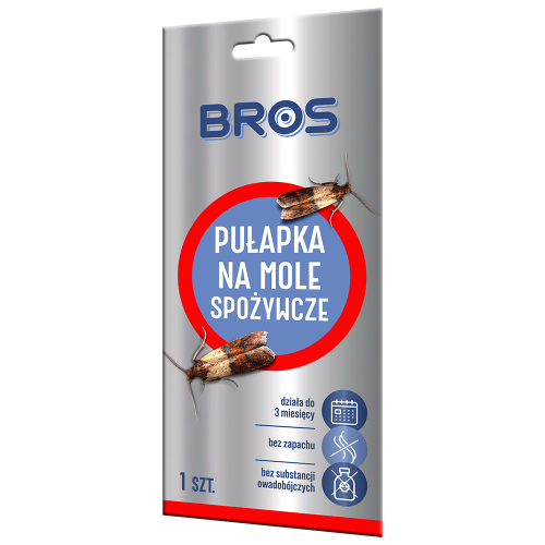 BROS Pułapka na mole spożywcze – bezwonna i bezpieczna, działa do 3 miesięcy