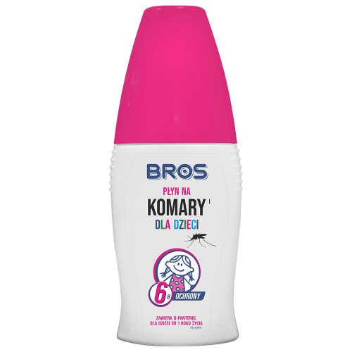 BROS Płyn na komary dla dzieci – od 1. roku życia, skuteczny do 6 h