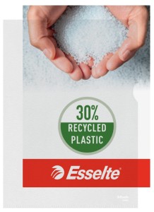 Ofertówka groszkowa Esselte Recycled A-4, 30% PP z recyklingu, 85µm, 100 sztuk