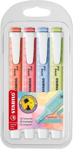 Zakreślacz Stabilo Swing Cool, 4 kolory pastelowe