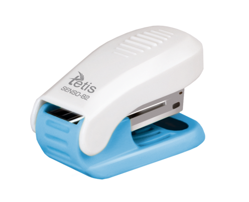 Zszywacz Tetis Senso mini 82 do 12 kartek niebieski