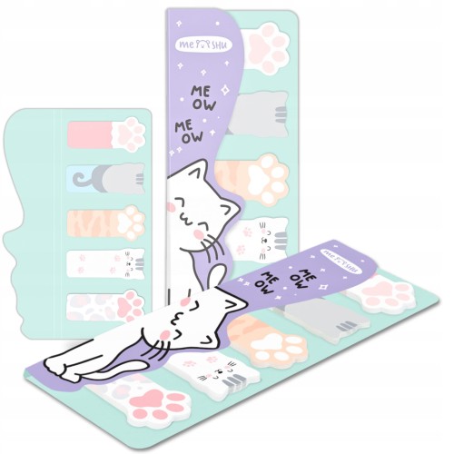 Zakładki indeksujące Meshu Meow Paws a'5, 20 sztuk papierowe