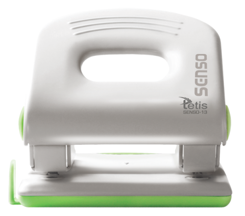 Dziurkacz Tetis Senso 13 do 40 kartek zielony