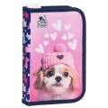 Piórnik szkolny Derform pojedynczy Cleo&Frank Pies, z wyposażeniem