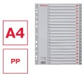Przekładki plastikowe Esselte, A-4, 20 przekładek