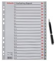 Przekładki plastikowe Esselte, A-4, 20 przekładek