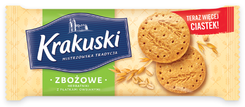 Ciastka Krakuski zbożowe z płatkami owsianymi