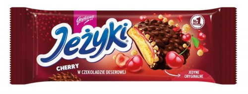 Ciastka Jeżyki Dark Cherry, 140g