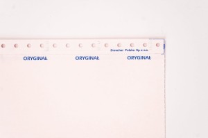 Papier komputerowy, składanka, Drescher 240, 1+1, z nadrukiem