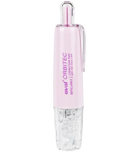 Korektor w taśmie Oval Orbitec QSR-506/1R 5mm x 6 m z wkładem, pastelowy różowy