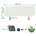 Organizer Leitz Ergo na akcesoria mocowany do biurka, z uchwytem na laptopa, 80 x 25 cm