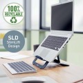 Ultrapłaska aluminiowa podstawka pod laptopa Leitz Ergo, z regulacją wysokości