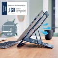 Ultrapłaska aluminiowa podstawka pod laptopa Leitz Ergo, z regulacją wysokości