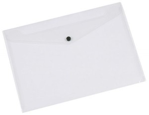 Teczka kopertowa na zatrzask Q-Connect A-4, transaprentna