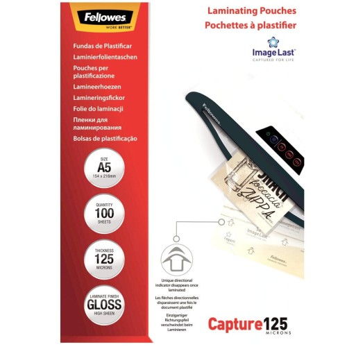 Folia do laminowania Fellowes PREMIUM ImageLast™  A-5, 125μm, 100 sztuk
