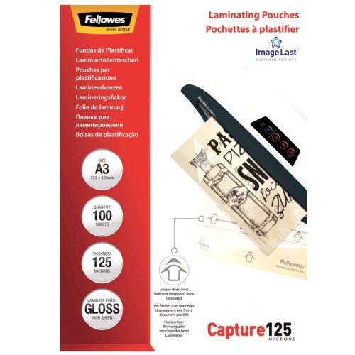 Folia do laminowania Fellowes PREMIUM ImageLast™  A-3, 125μm, 100 sztuk