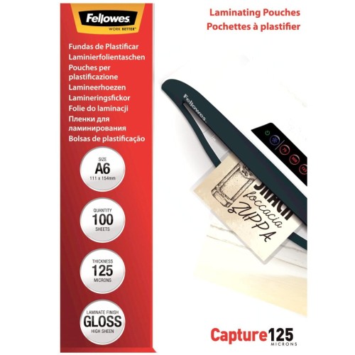 Folia do laminowania Fellowes A-6, 125μm, 100 sztuk