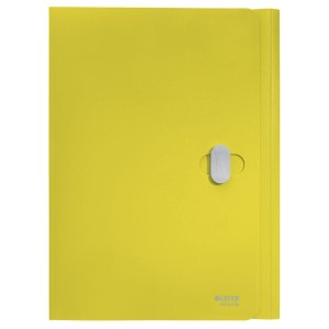 Teczka z klipsem Leitz Recycle A-4, PP, żółta