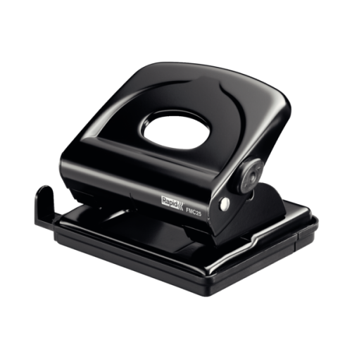 Dziurkacz metalowy Rapid FMC25 do 25 kartek, czarny