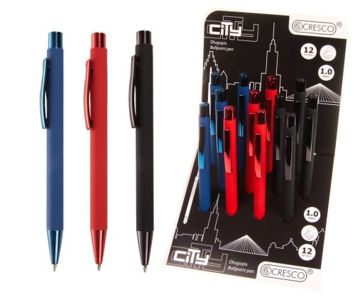 Długopis automatyczny Cresco City, niebieski