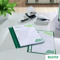 Skoroszyt plastikowy Leitz A-4, w 30% z przedużytkowego tworzywa z odzysku, zielony