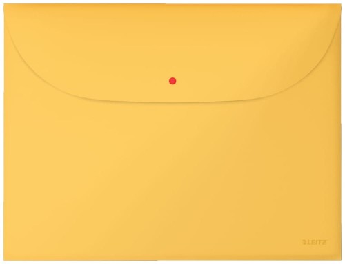 Teczka kopertowa na zatrzask Leitz Cosy A-4 z kieszonką, żółta