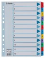 Przekładki kartonowe Esselte Mylar A-4, 12 przekładek