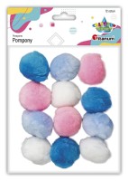 Pompony Titanum Craft-Fun Series akrylowe, mix 12 sztuk