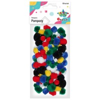 Pompony Titanum Craft-Fun Series akrylowe, mix 68 sztuk