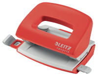 Dziurkacz mini Leitz NeXXt Recycle do 10 kartek, czerwony