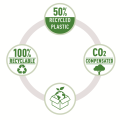 Dziurkacz mini Leitz NeXXt Recycle do 10 kartek, czerwony