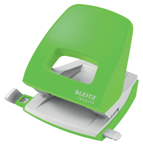 Dziurkacz Leitz Nexxt Recycle do 30 kartek, zielony