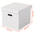 Pudełko ozdobne do przechowywania Esselte Cube z rączką, 3 sztuki