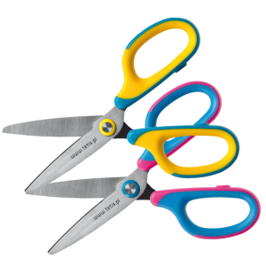 Nożyczki szkolne Tetis 13,5cm z osłonką na ostrza