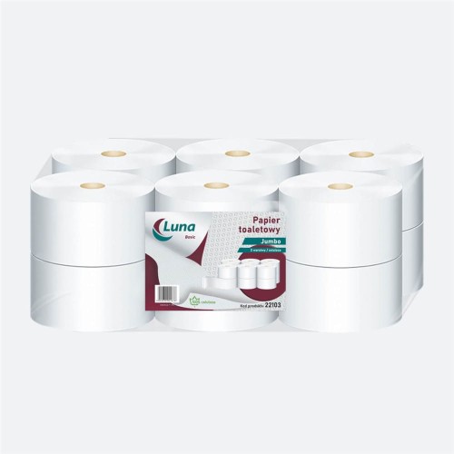 Papier toaletowy Jumbo Soft celuloza, 2 warstwy, biały