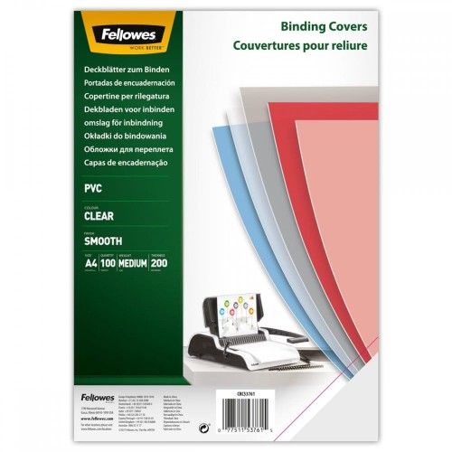 Okładka do bindowania Fellowes A-4  200 mic, bezbarwna
