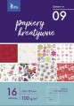 Papier kreatywny Tetis A-4 100g, 16 arkuszy z perforacją (zestaw nr 9)