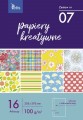 Papier kreatywny Tetis A-4 100g, 16 arkuszy z perforacją (zestaw nr 7)