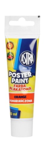 Farba plakatowa Astra 30ml w tubie pomarańczowa