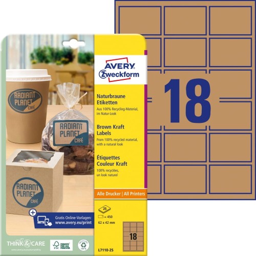 Etykieta na produkty Avery Zweckform, A-4, 62 x 42mm, 25 arkuszy (18)